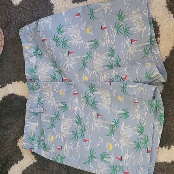 Lands End midrise sz 8 Beach vacation tropical sailing shorts WS26 - Picture 1 of 3